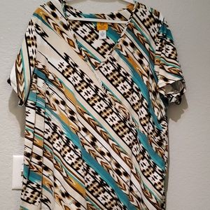 Ruby Rd Lepard 2X Blouse